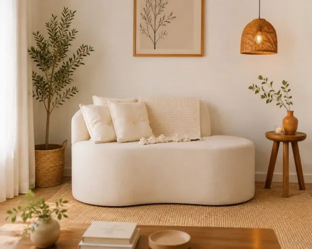 Sofá orgânico Linho Off White