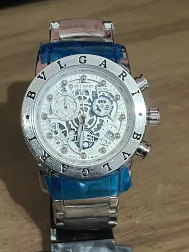 Relógio Masculino BVlgari Sketeton funcional prata