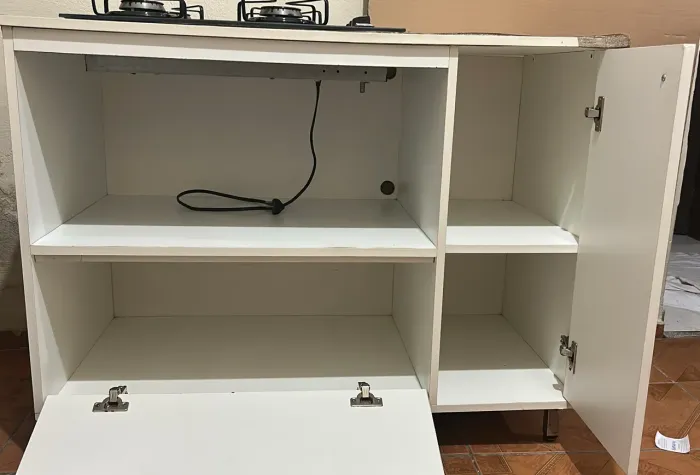 Fogão Cooktop com armário MDF