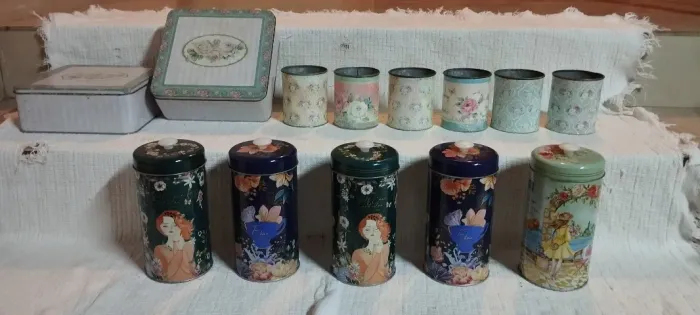 Lote 13 Caixas e Latas Decorativas Vintage / Shabby Chic - Ótimo Estado