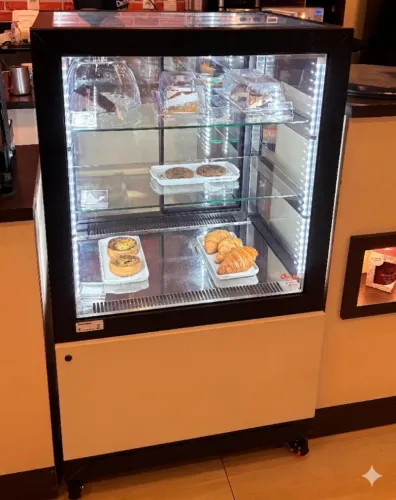 Vitrine Refrigerada Expositora Vidro Reto Mega 70cm Preta - [Seminova/Ótimo Estado] (FACIL