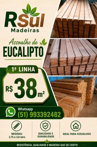 Assoalho de Eucalipto Macho Fêmea 