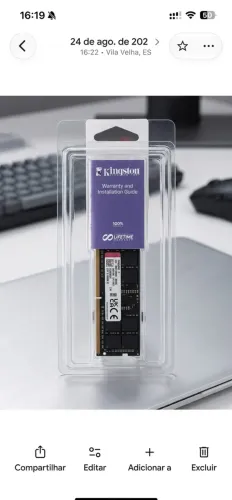 Memória Kingston 16GB DDR5 5600MHz para Notebook