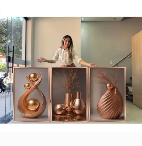 Trio de Quadros Decorativos - Transforme sua Sala ou Quarto!