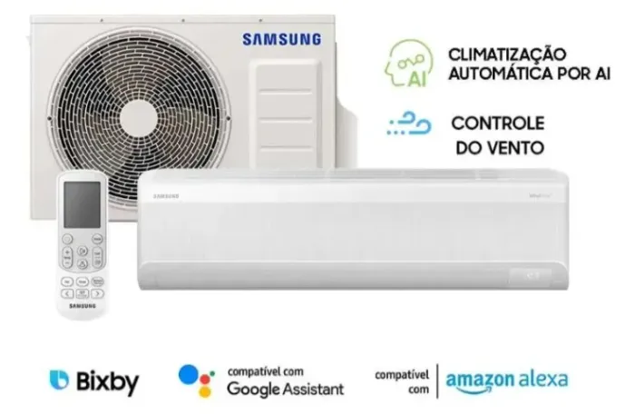 Ar-condicionado Split Samsung Inverter WindFree AI 24.000 btus SOMENTE FRIO AR60F24D1AWNAZ