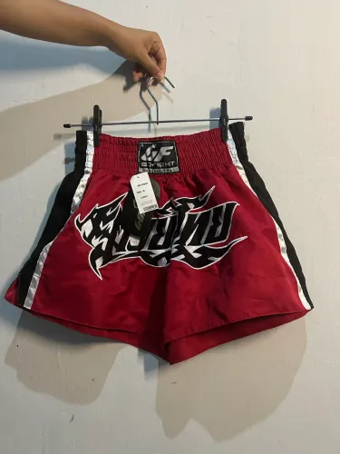 SHORT MUAY THAI VERMELHO/PRETO M