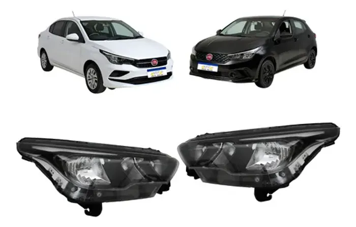 Farol Fiat Cronos Com Led 2024 A 2026 Ambos Lados Sinaleira Ambos Lados
