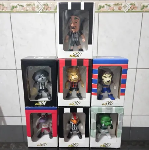 Kit com 7 Mascotes de Futebol Fut Toy