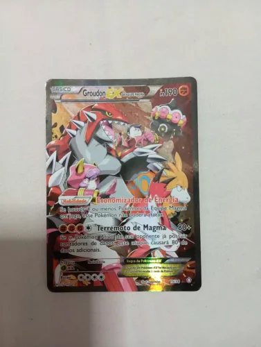 Carta Pokémon TCG Groudon EX da Equipe Magma