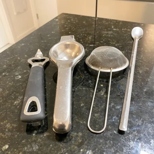 Kit de Utensílios de Cozinha inox- 4 peças