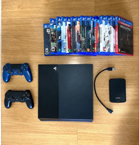 PLAYSTATION 4 1TB + HD EXTERNO 1TB + JOGOS