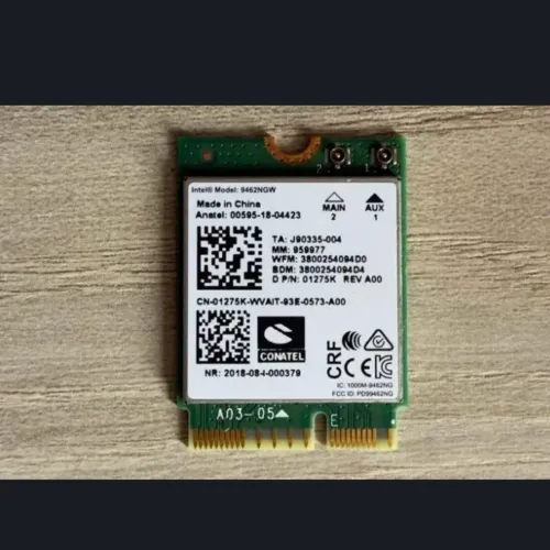 Placa Wi-Fi Bluetooth Intel 9462NGW M.2 Original dell