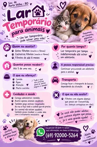 lar temporário animais
