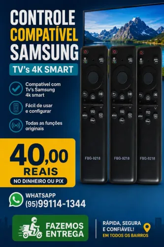 Controle Samsung 4k Smart / Fazemos entrega