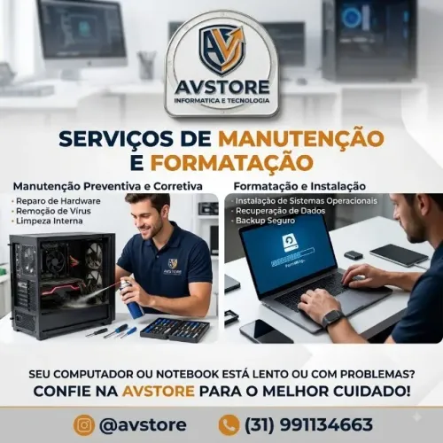 Manunteção de Formatação de Computadores e Notebooks