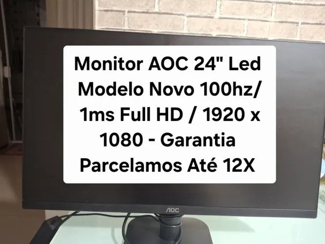 MONITOR GAMER AOC 24" 100hz Full HD / Vga / Hdmi - Garantia