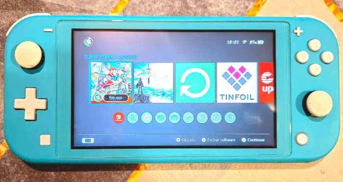 Nintendo Switch Lite Desbloqueado, cartão de 128 gb.