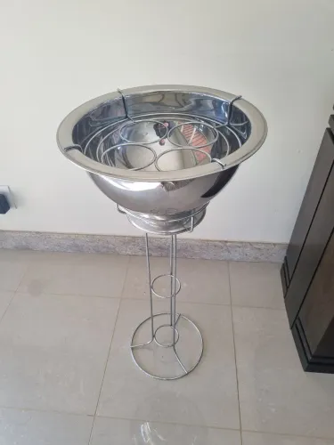 Chanpanheira Inox 4 bocas com suporte