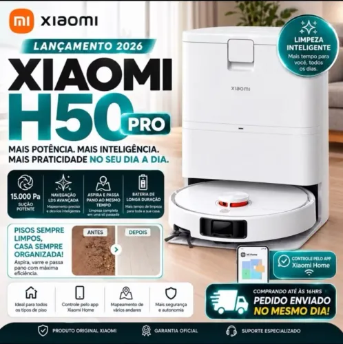 Robô aspirador xiaomi h50 pro lacrado 110V