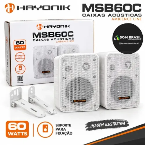 CAIXAS ACUSTICAS AMBIENTE HAYONIK MSB60C.