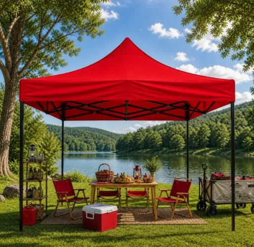 Tenda Sanfonada Gazebo 3x3 Articulada Pesca Praia Camping