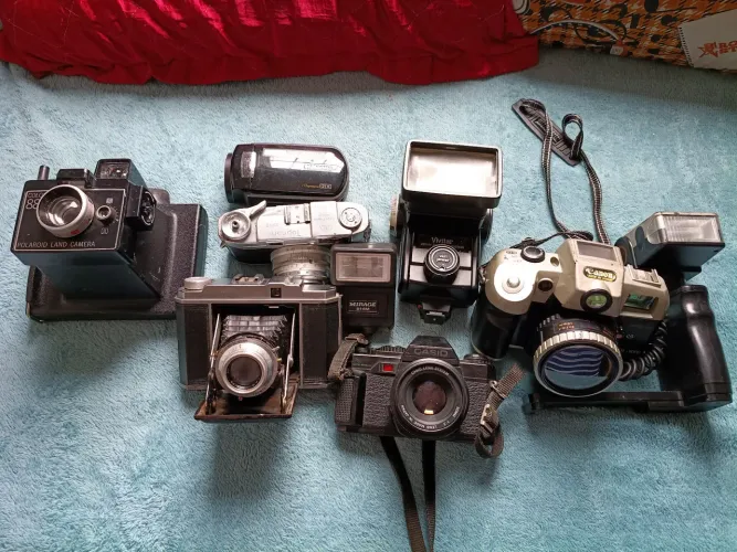 Máquinas fograficas antigas relíquias vintage
