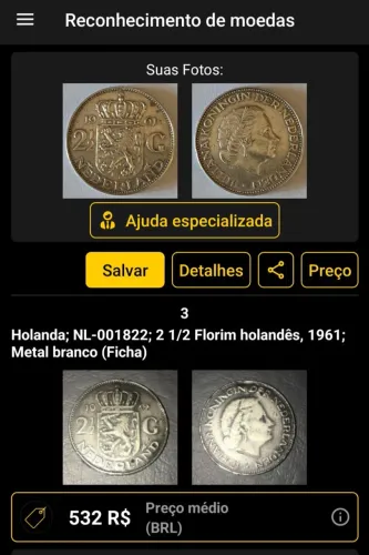 Moeda antiga - Florim holandês 1961