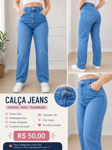 Calça Jeans Cintura Alta