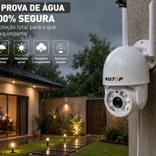 Câmera IP WiFi Externa MAXTOP Full HD 1080p Visão Noturna 2 Antenas