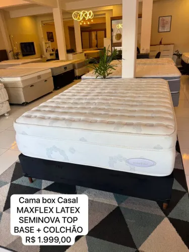 Colchão Box Casal Maxflex Látex seminova - entrego