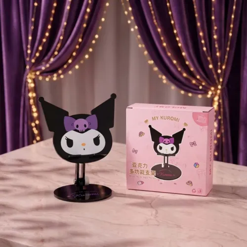 Suporte de Celular Kuromi Premium Edição Exclusiva em Acrílico