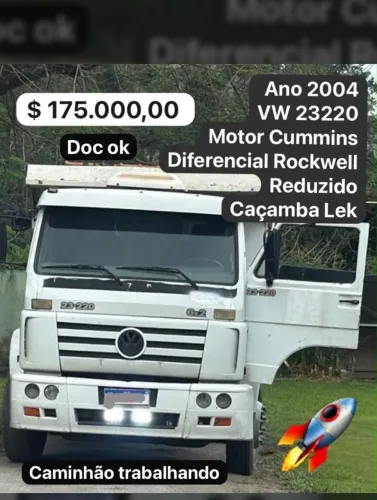 Vendo caminhão trabalhando