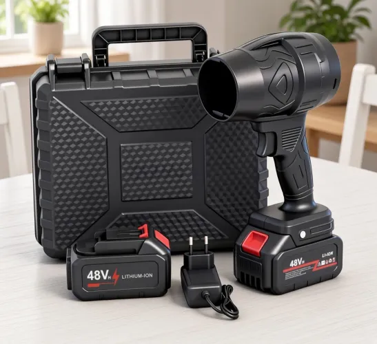 Soprador 48v Turbo Portátil Com 2 Baterias Potente Preto