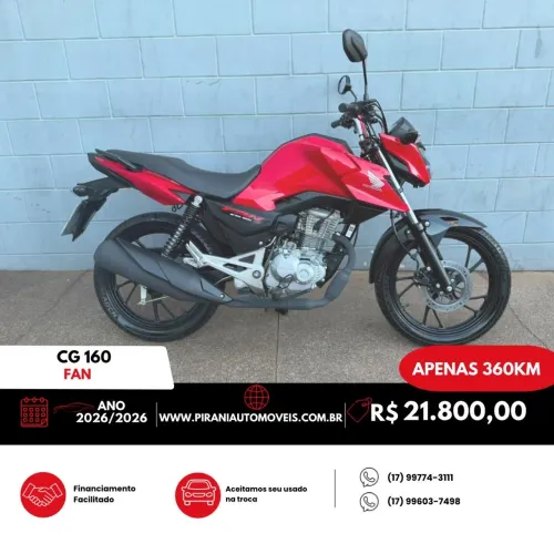 CG 160 FAN 2026 ( APENAS 360 KM)!