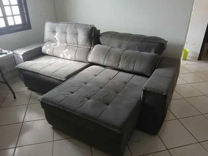 Sofa cama retrátil - Cinza Chumbo