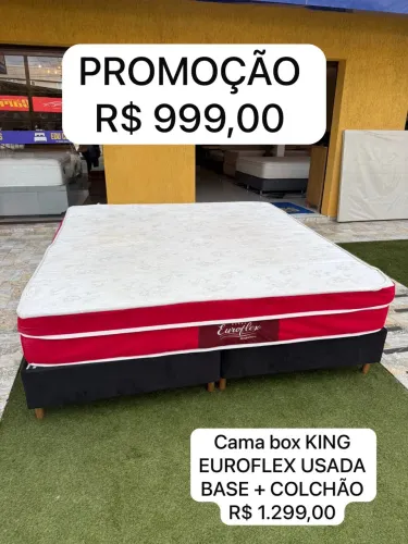 Cama box King Size EUROFLEX USADA TOP - ENTREGAMOS 