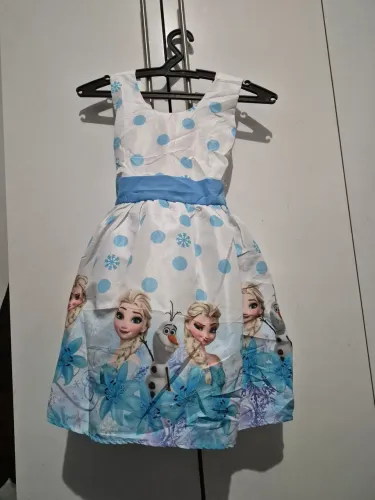 Vestido Infantil Frozen Festa 4 anos