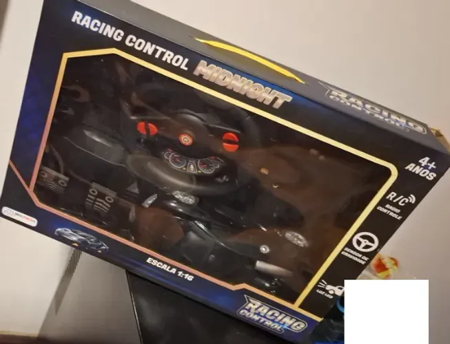 Volante com Pedais + Carro Controle Remoto | Kit Corrida Infantil Race Control