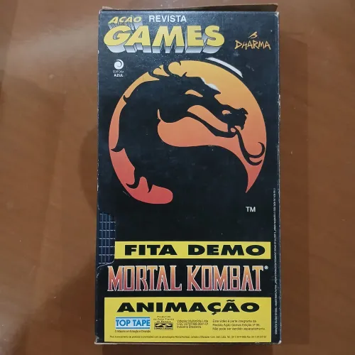 Vhs fita demo do filme Mortal Kombat da revista Ação Games 1997