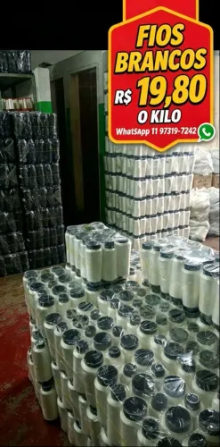 Fios branco para costura
