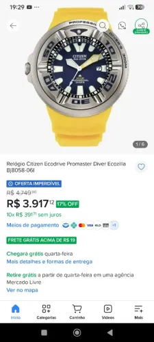 Vendo ou faço rolo relógio Citizen eco drive