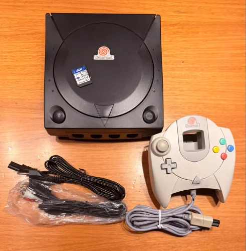 Dreamcast Revisado com GDEMU, mod bateria, controle, 20 jogos e cabos novos