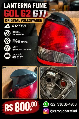 Lanterna Fumê Original Vw Gol G2 GTI/TSI Nova Estoque Antigo
