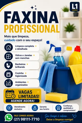 Faço faxina, muito boa por sinal em