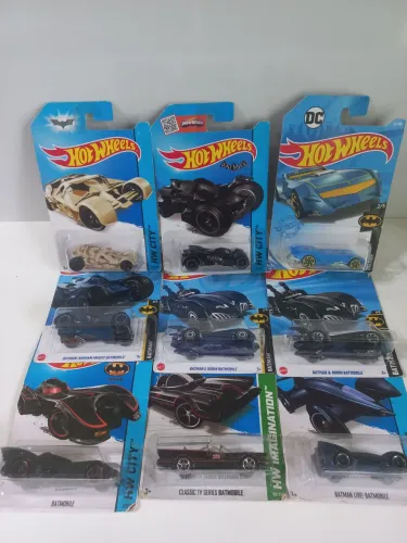 Miniaturas Hotwheels Batman 9 unidades (temática lacradas)