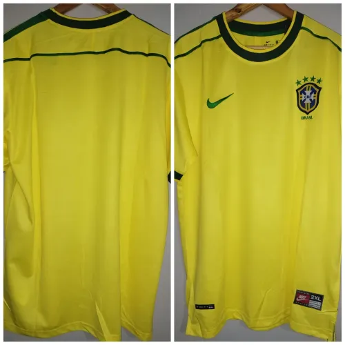 Camisa do Brasil Retrô amarela 1998 Igual as fotos