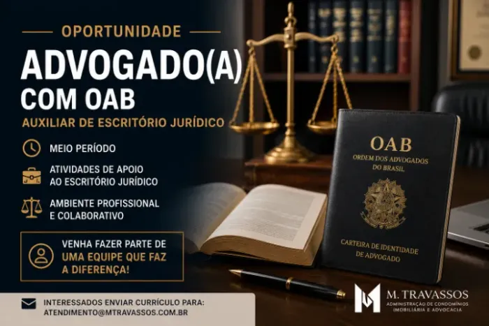 Vaga para advogados com carteira OAB