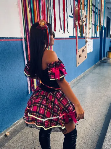 Vestido quadrilha P 36/38