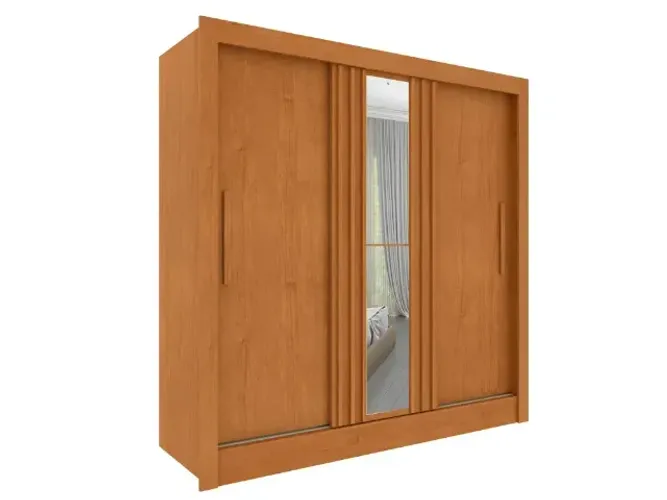 Guarda Roupa Cinamimmo Com Espelho 3 Portas