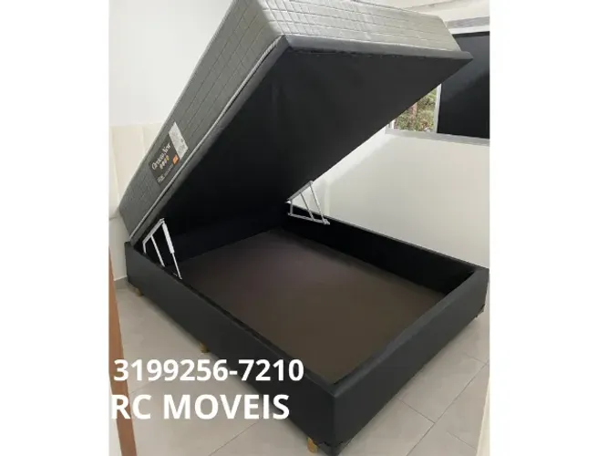 Cama Box Baú Casal Inteiriço 1.38x1.88 Blindado Nova